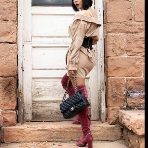 🔴 Off shoulder khaki wrap dress